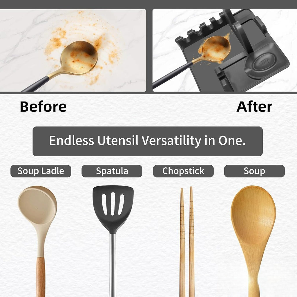 Large Silicone Kitchen Utensil Rest