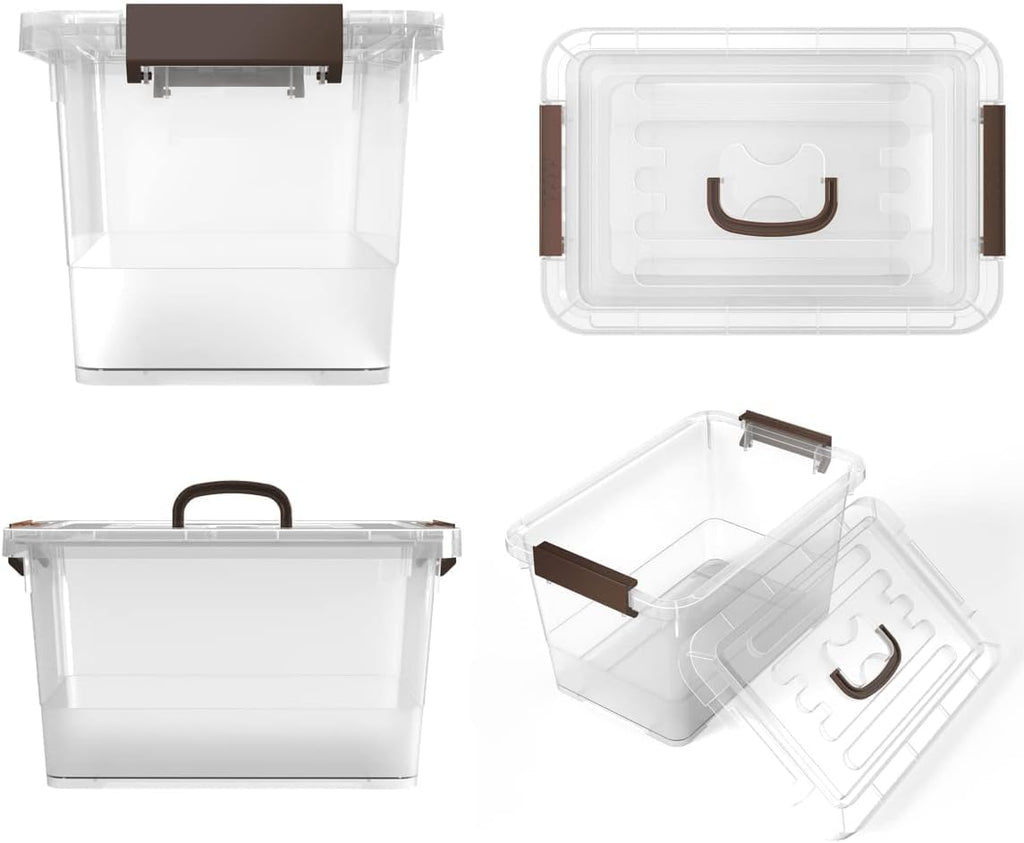 Clear Stackable Plastic Storage Bins With Lids