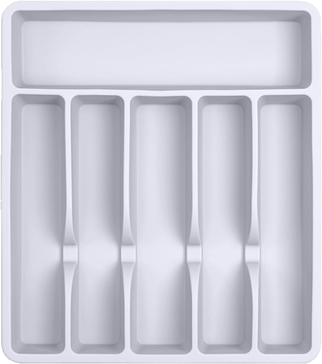 Non‑Slip Silicone Cutlery Drawer Organizer