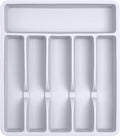 Non‑Slip Silicone Cutlery Drawer Organizer