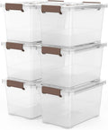 Clear Stackable Plastic Storage Bins With Lids