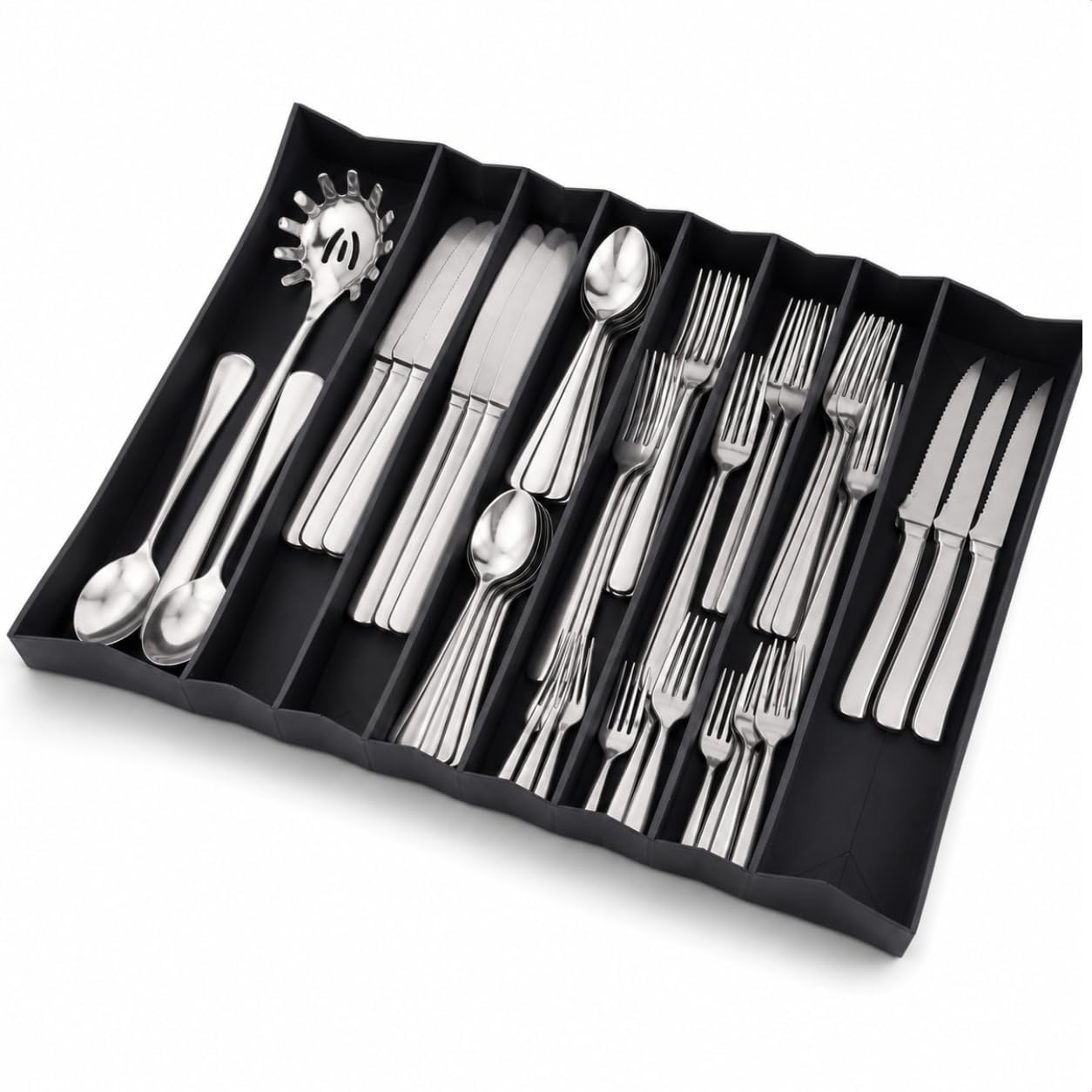 Expandable Silicone Utensil Drawer Organizer