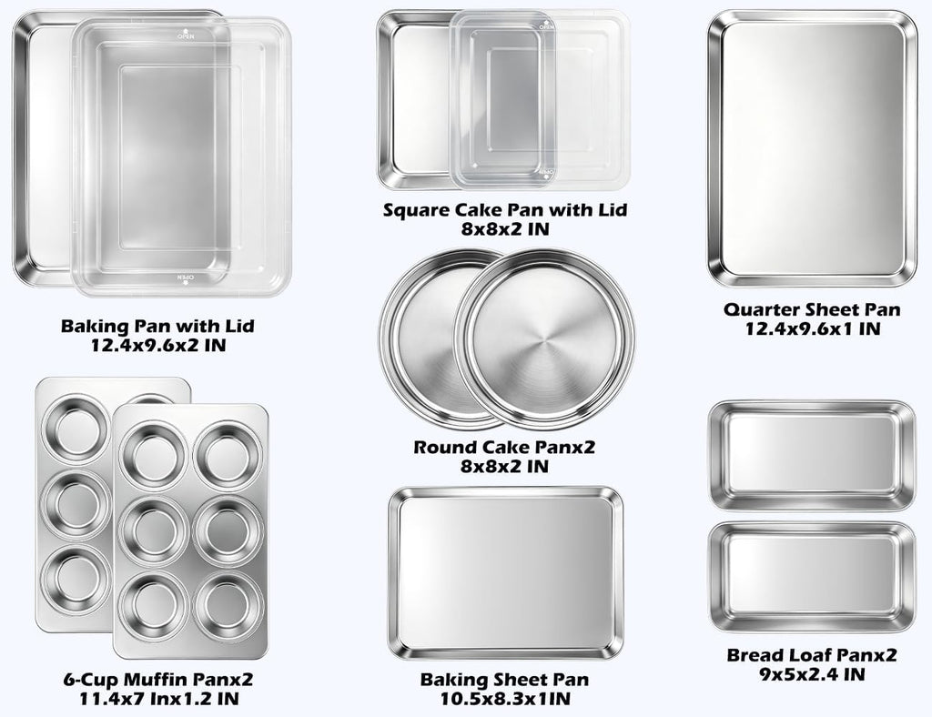 Stainless Steel Baking Sheet Set With Lid