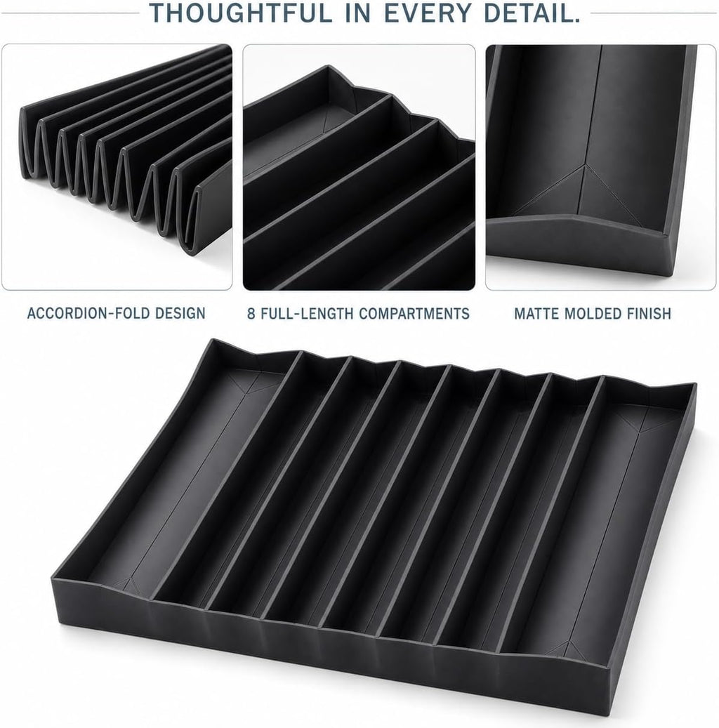 Expandable Silicone Utensil Drawer Organizer