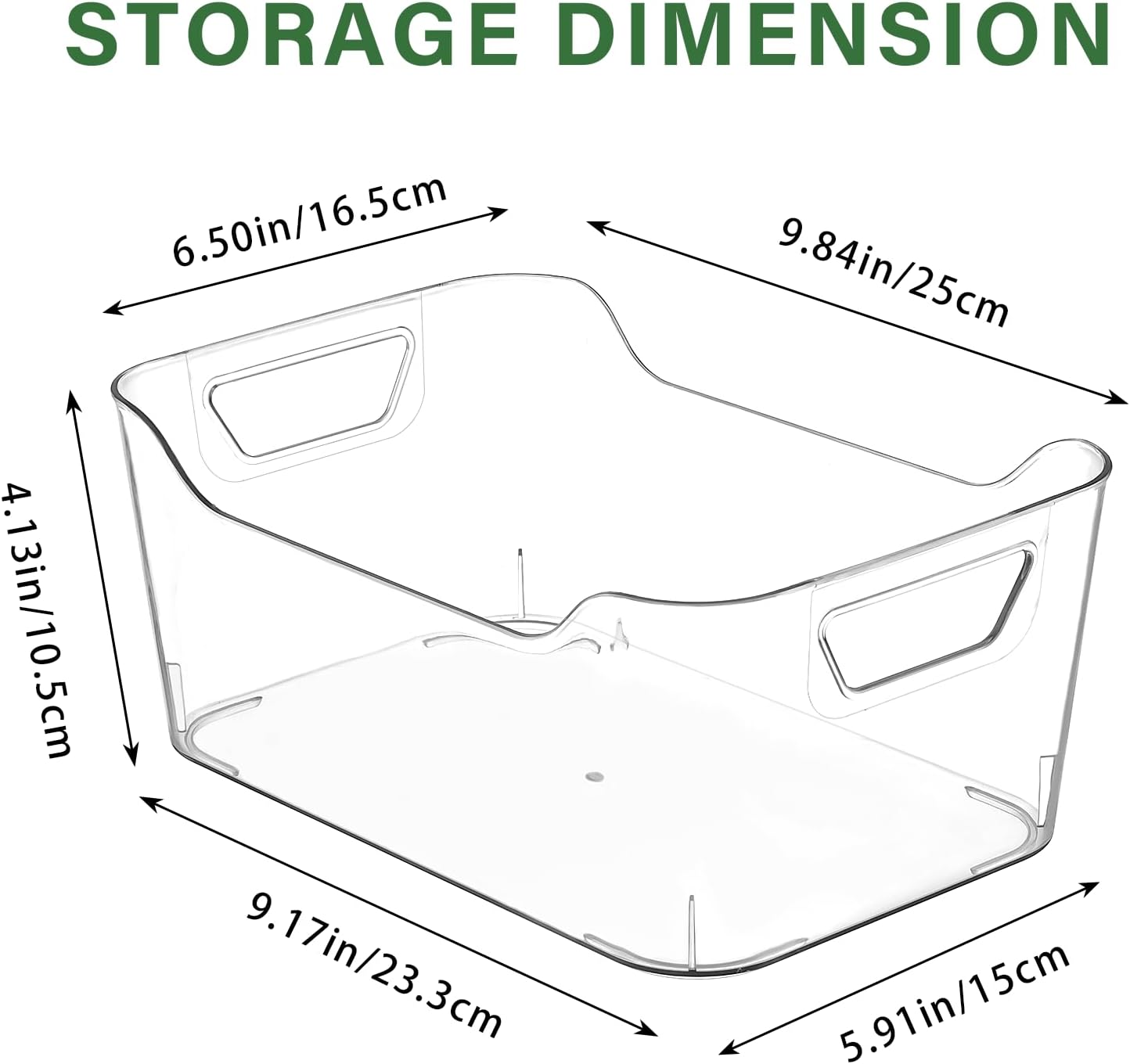 Clear Plastic Kitchen Storage Organizer Bins