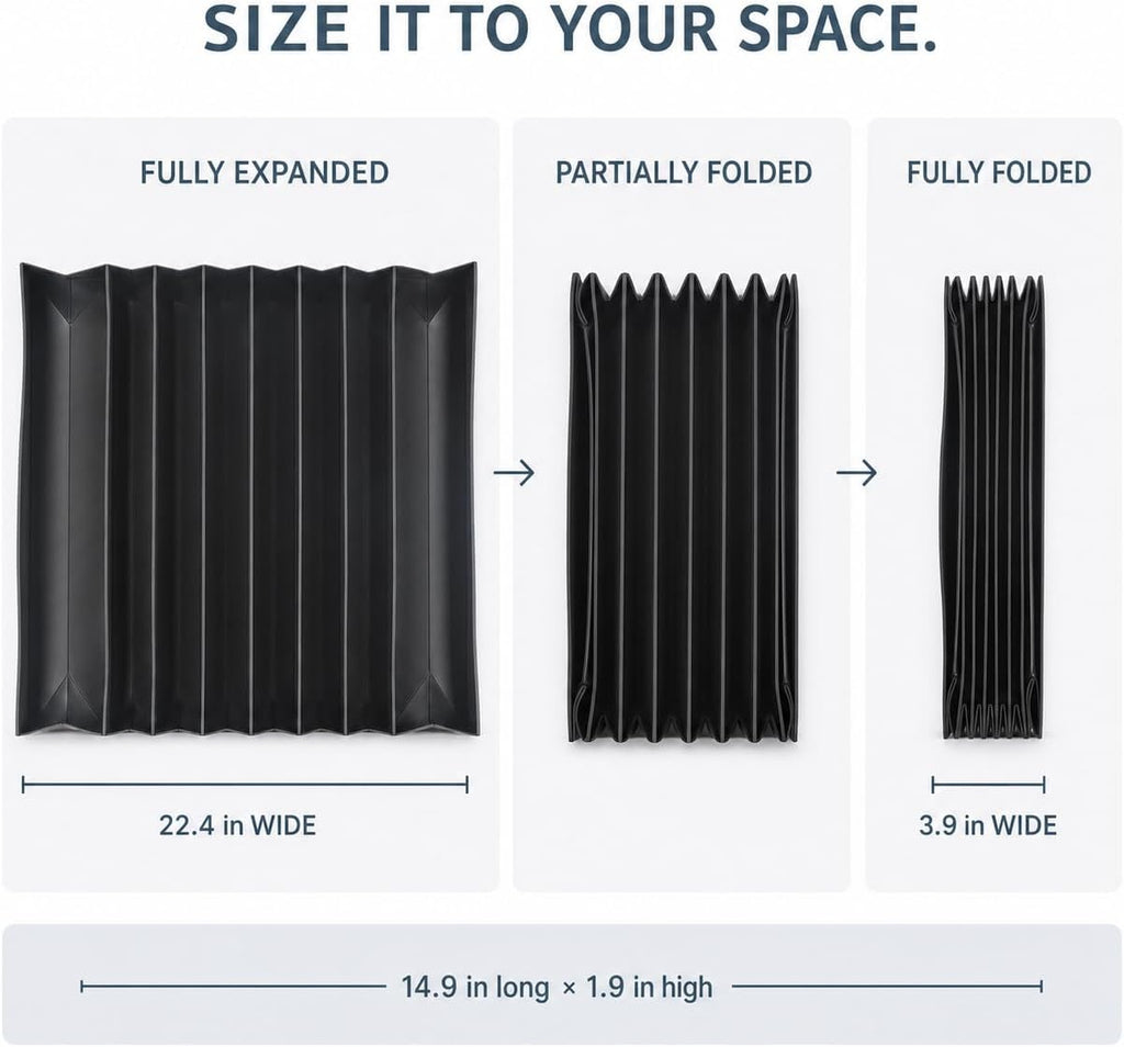 Expandable Silicone Utensil Drawer Organizer