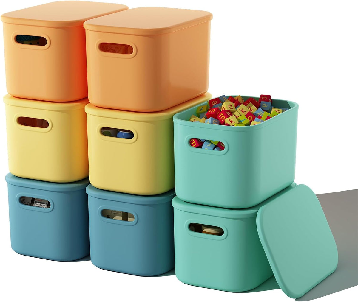 Stackable Plastic Storage Bins With Lids