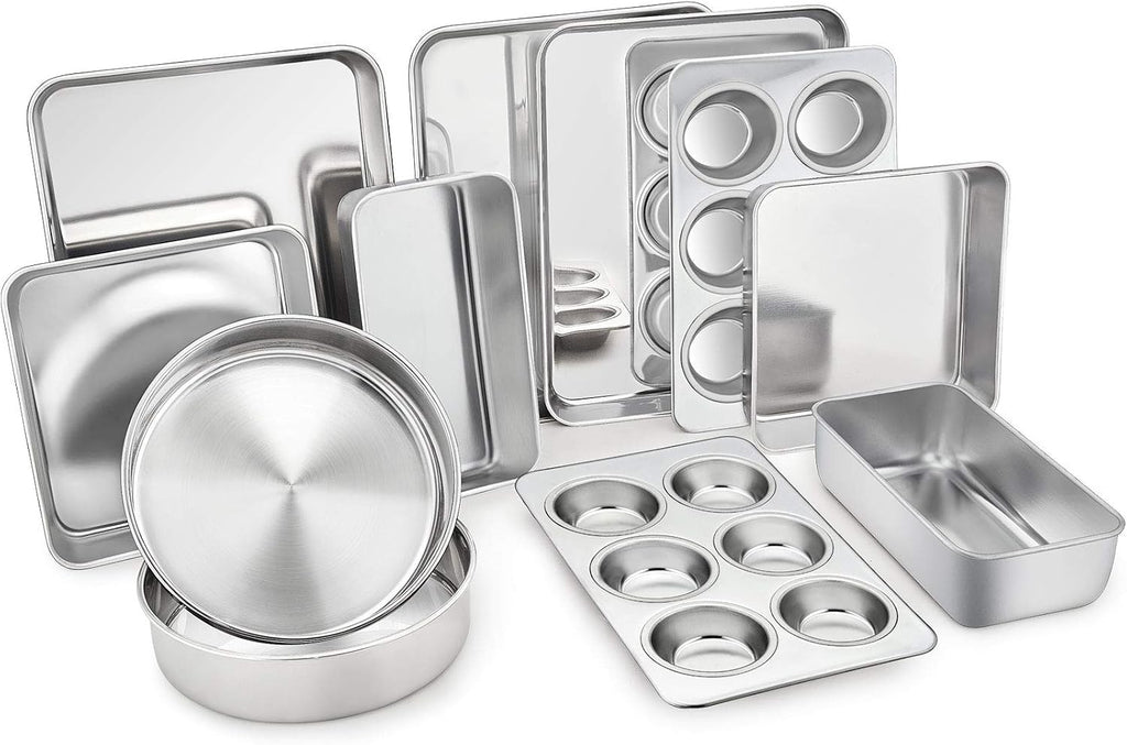 Stainless Steel Oven Bakeware Set Of Eleven