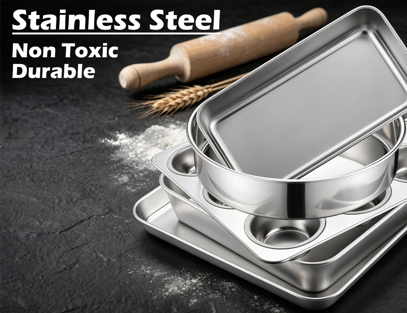 Stainless Steel Baking Sheet With Rack Set