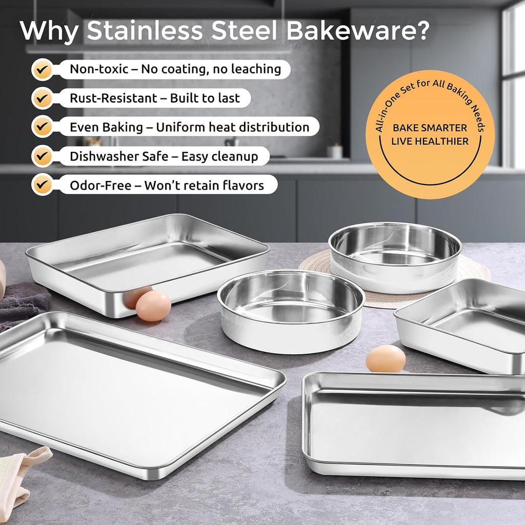 Stainless Steel Metal Bakeware Set