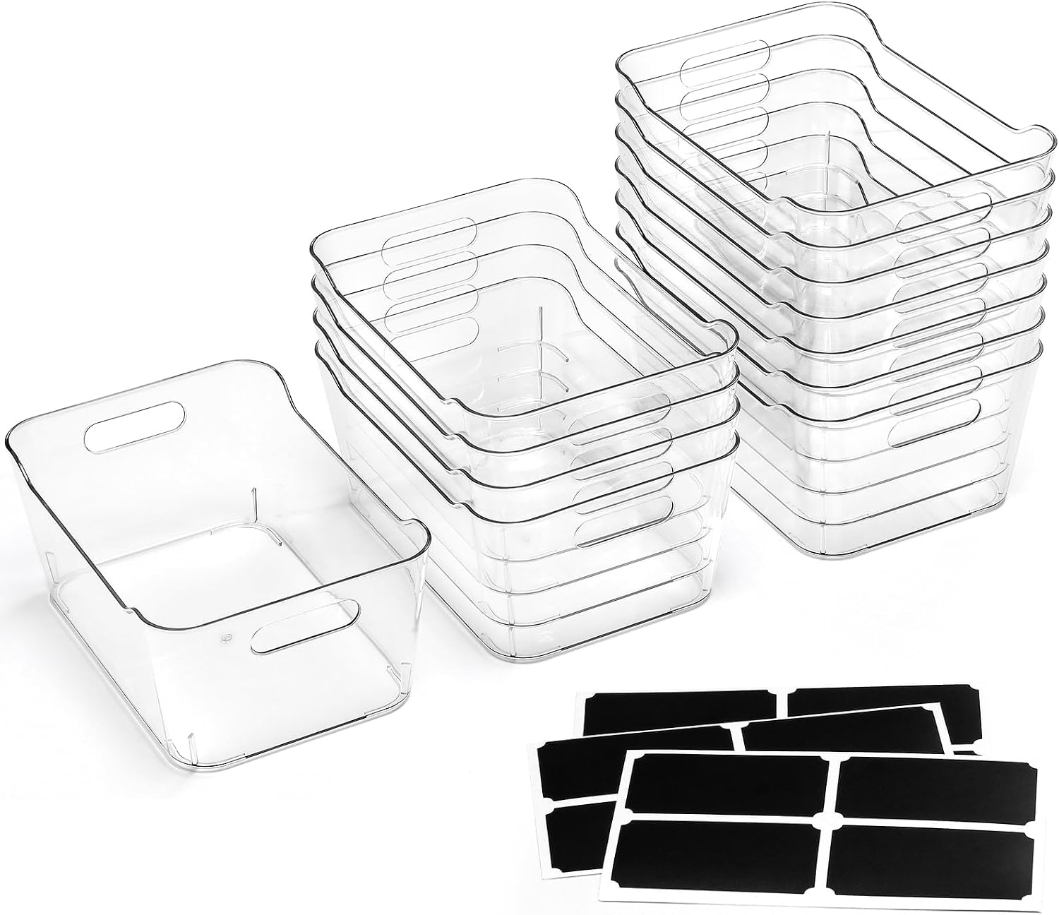 Clear Multi‑Purpose Plastic Storage Organizer Bins