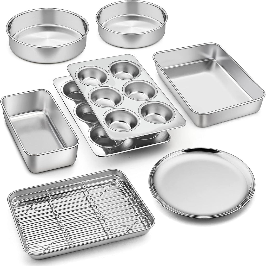 Stainless Steel Baking Pans Sheets Set