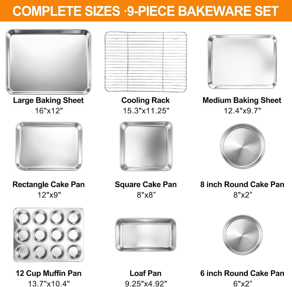 Stainless Steel Kitchen Bakeware Pan Set