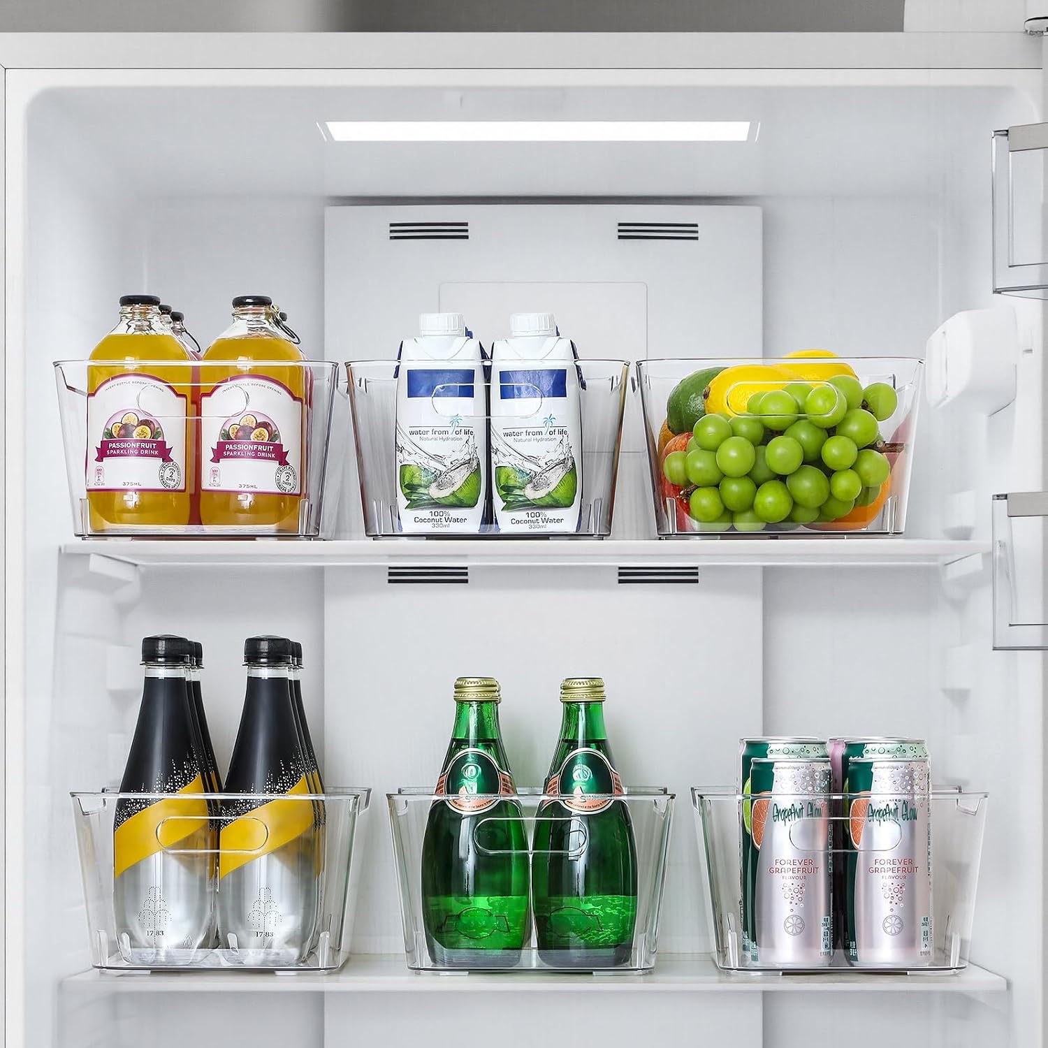 Clear Multi‑Purpose Plastic Storage Organizer Bins