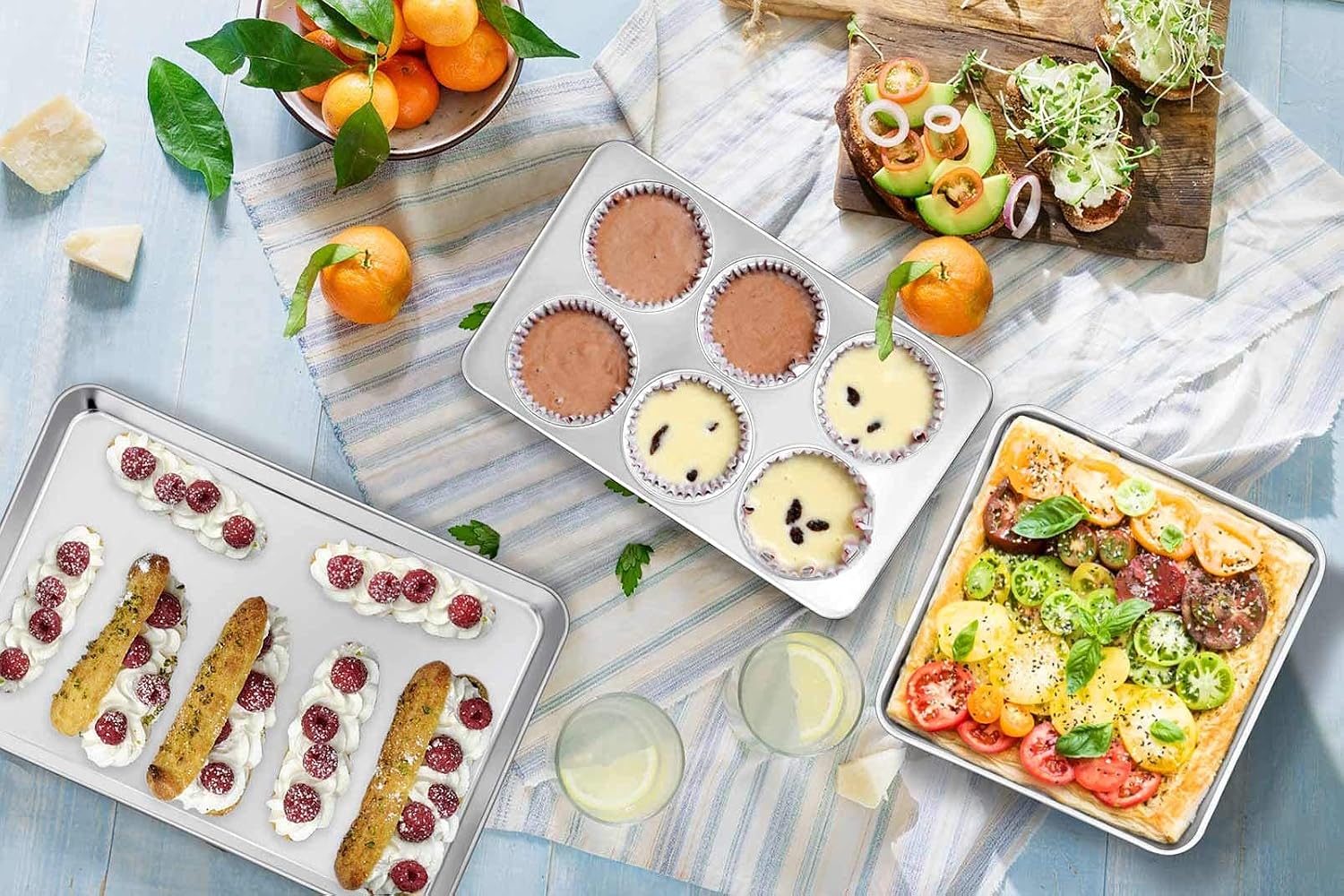 Stainless Steel Oven Bakeware Set Of Eleven