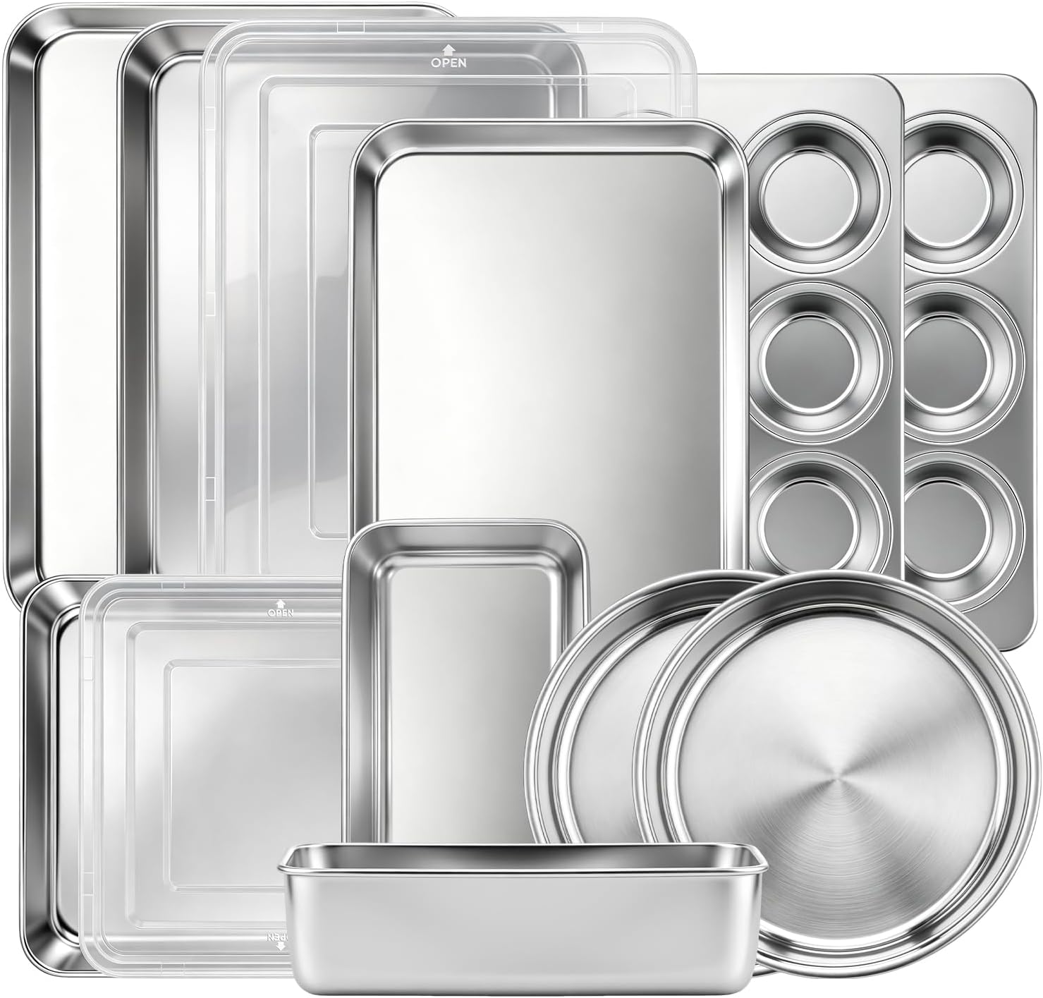 Stainless Steel Baking Sheet Set With Lid