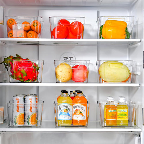 Clear Plastic Kitchen Storage Organizer Bins