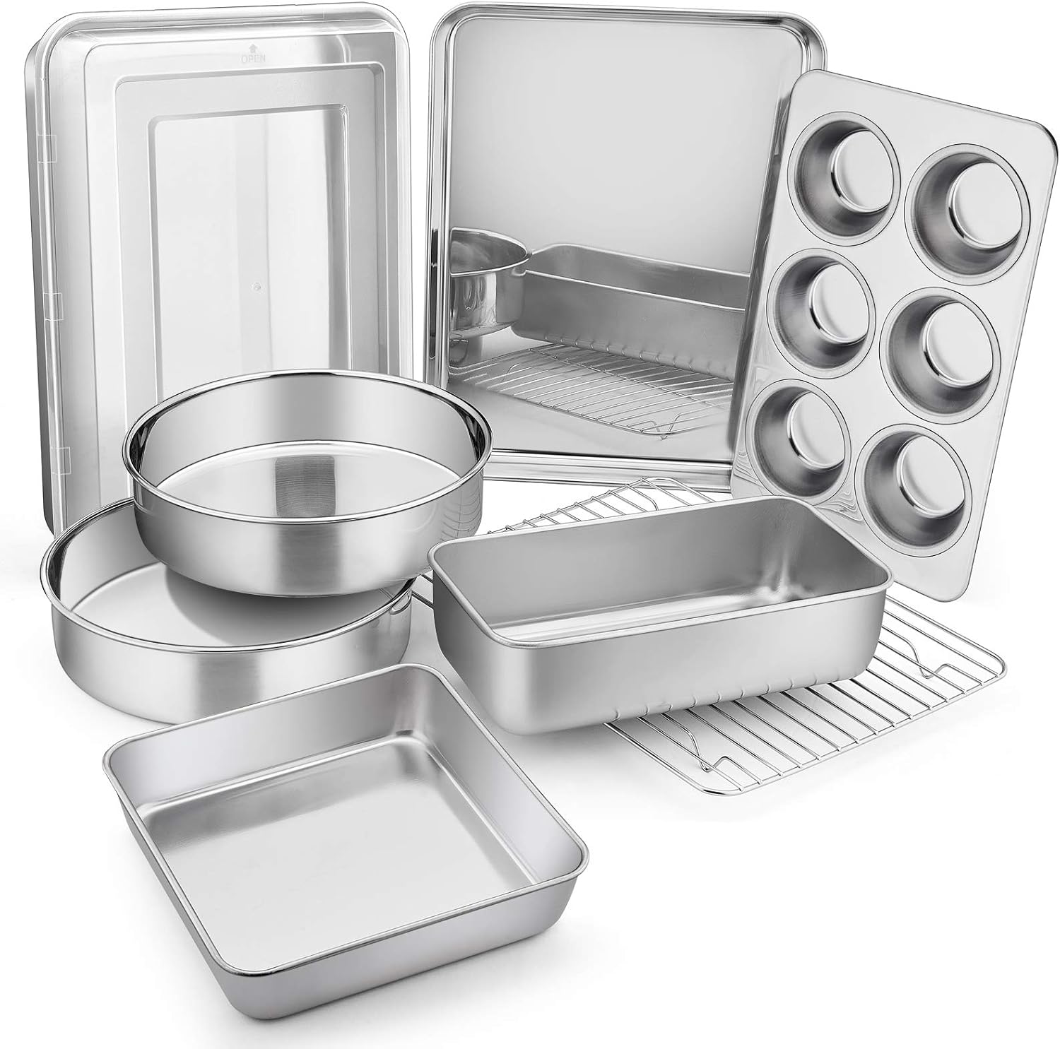 Stainless Steel Multi‑Purpose Bakeware Set