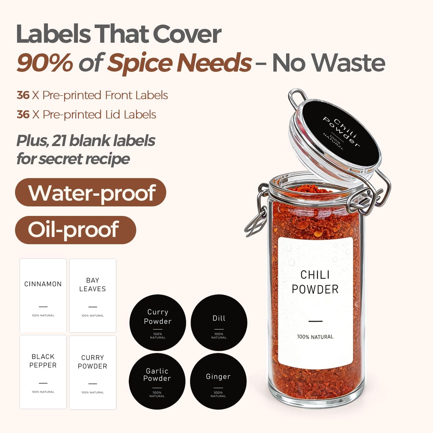 Small Glass Spice Jars With Labels
