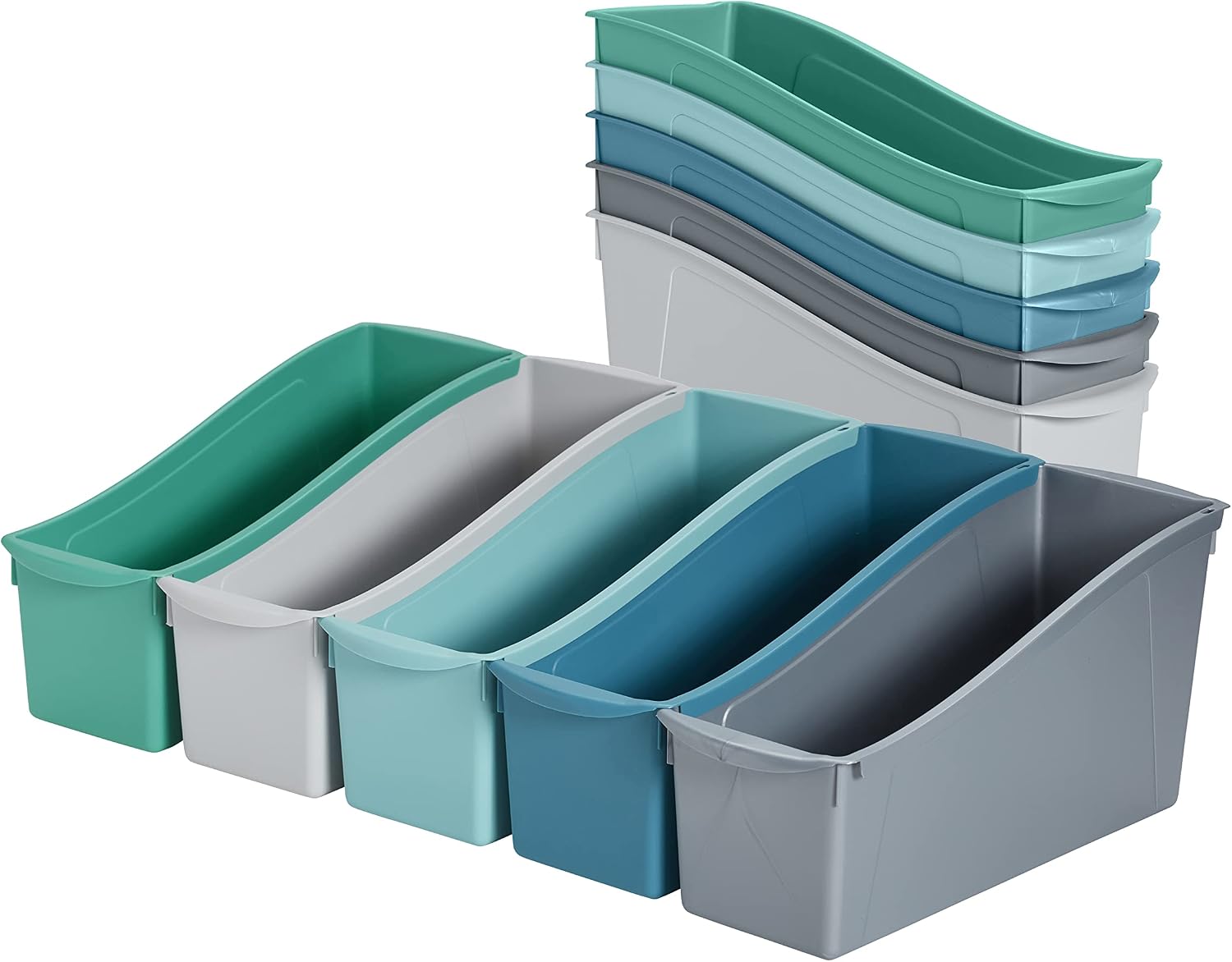 Multipurpose Plastic Book Storage Bins