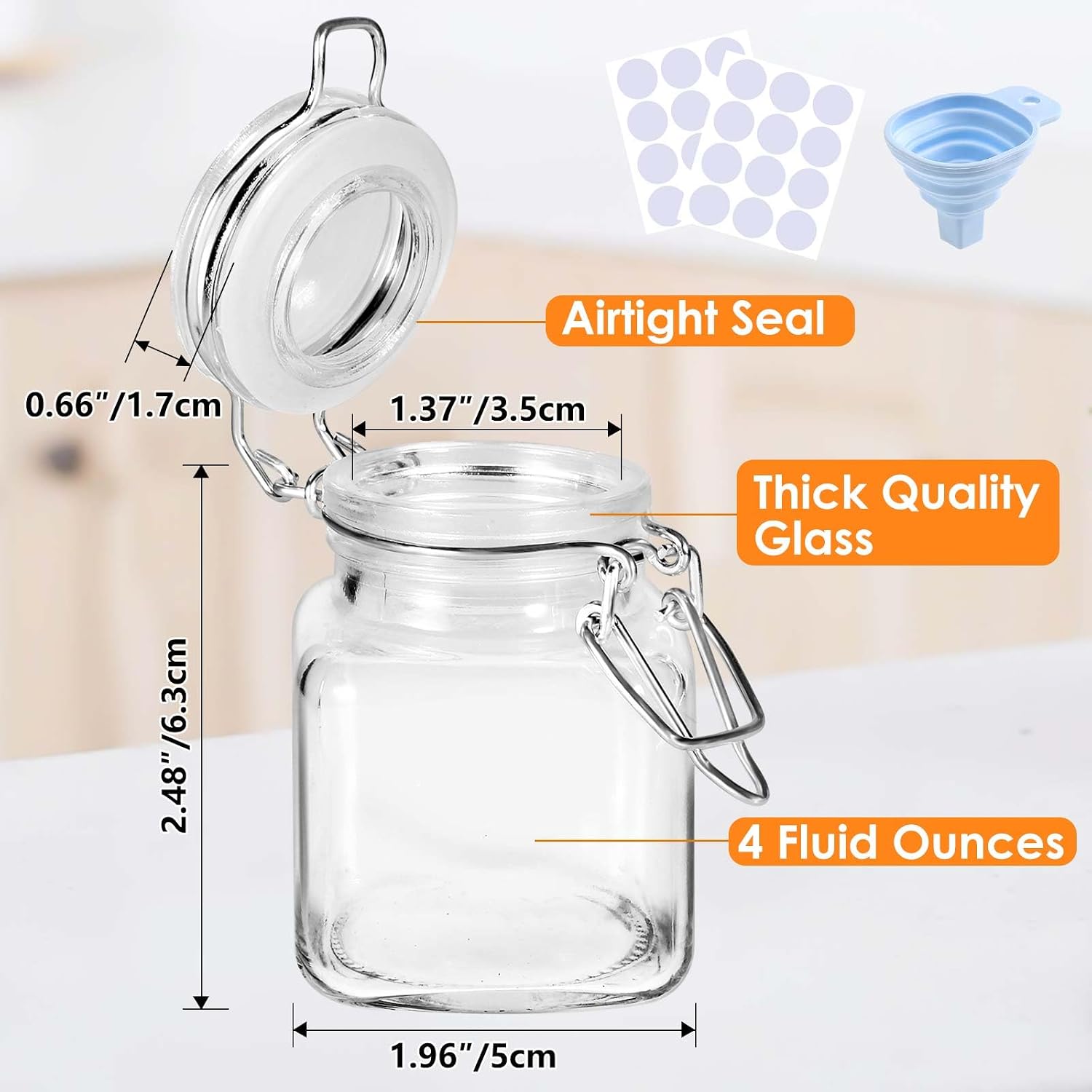 Small Glass Spice Jars Storage Containers
