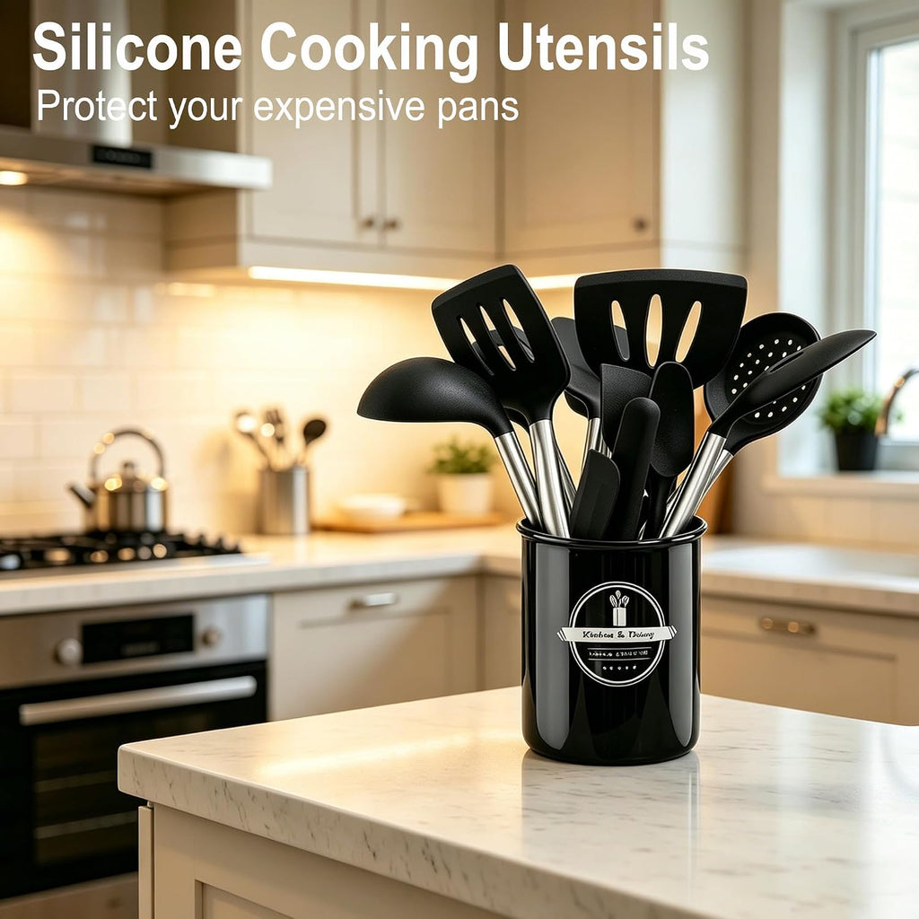 Heat‑Resistant Silicone Kitchen Utensils Set