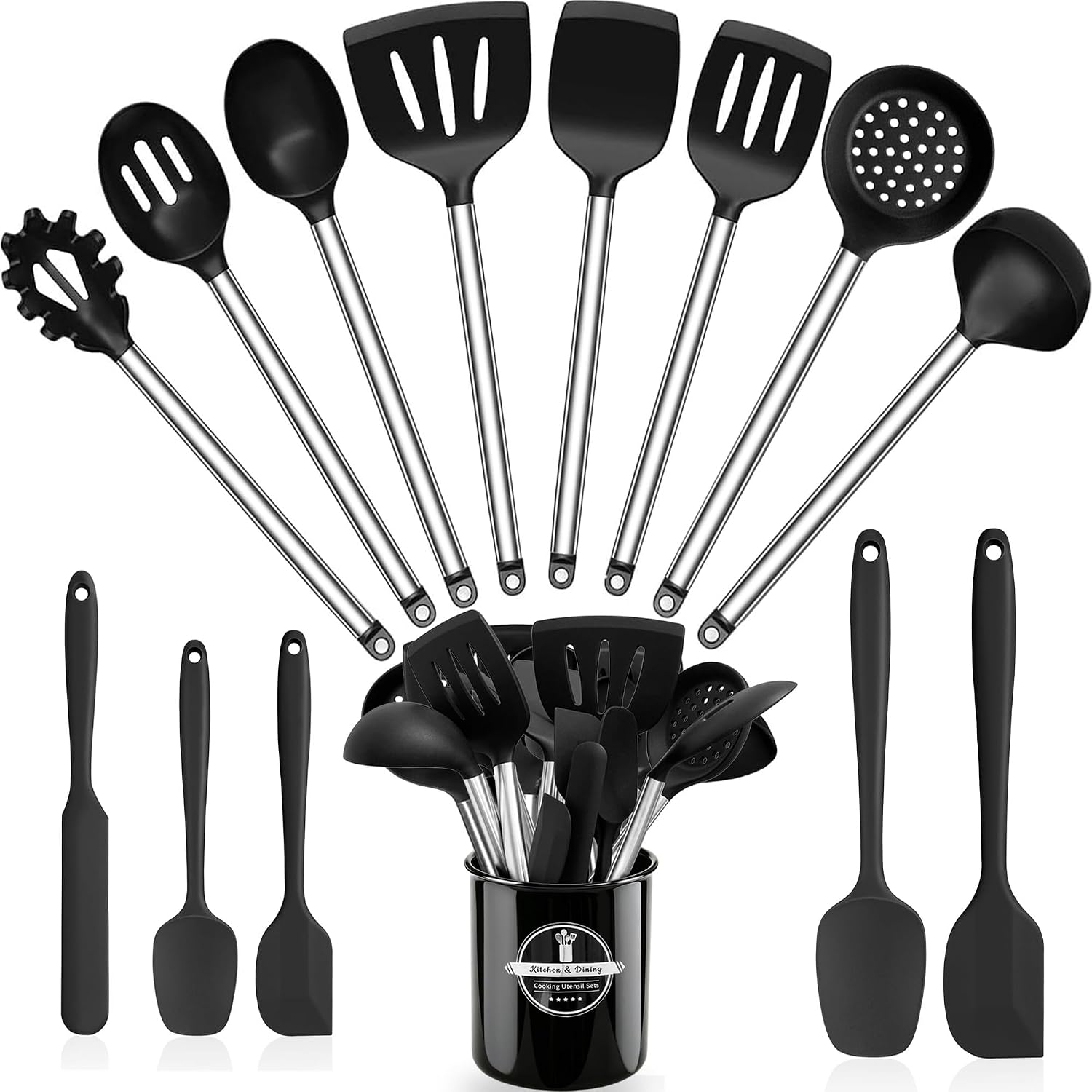 Heat‑Resistant Silicone Kitchen Utensils Set