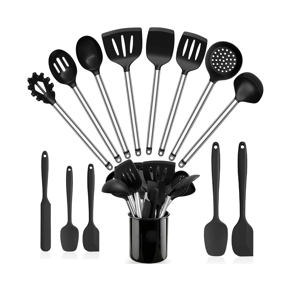Heat‑Resistant Silicone Kitchen Utensils Set