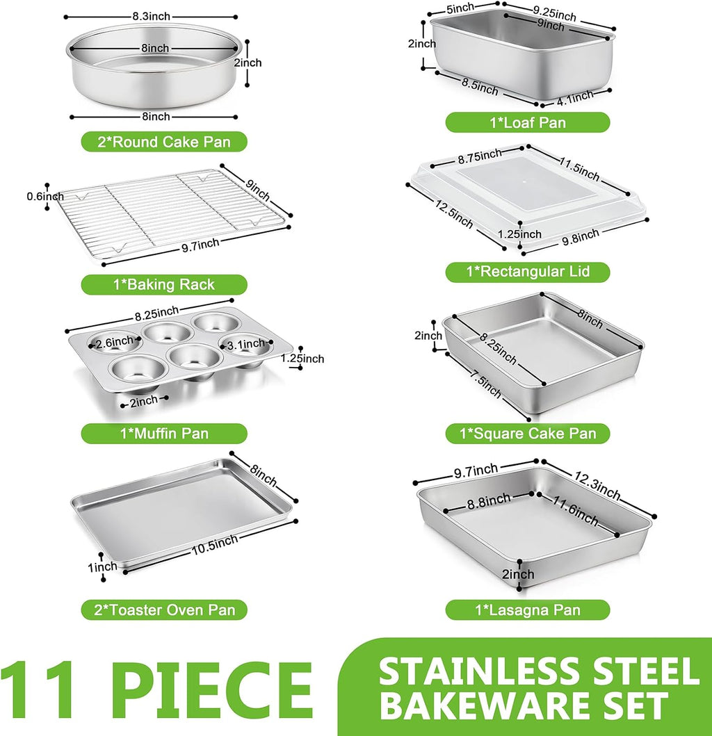 Stainless Steel Oven Bakeware Sheet Set