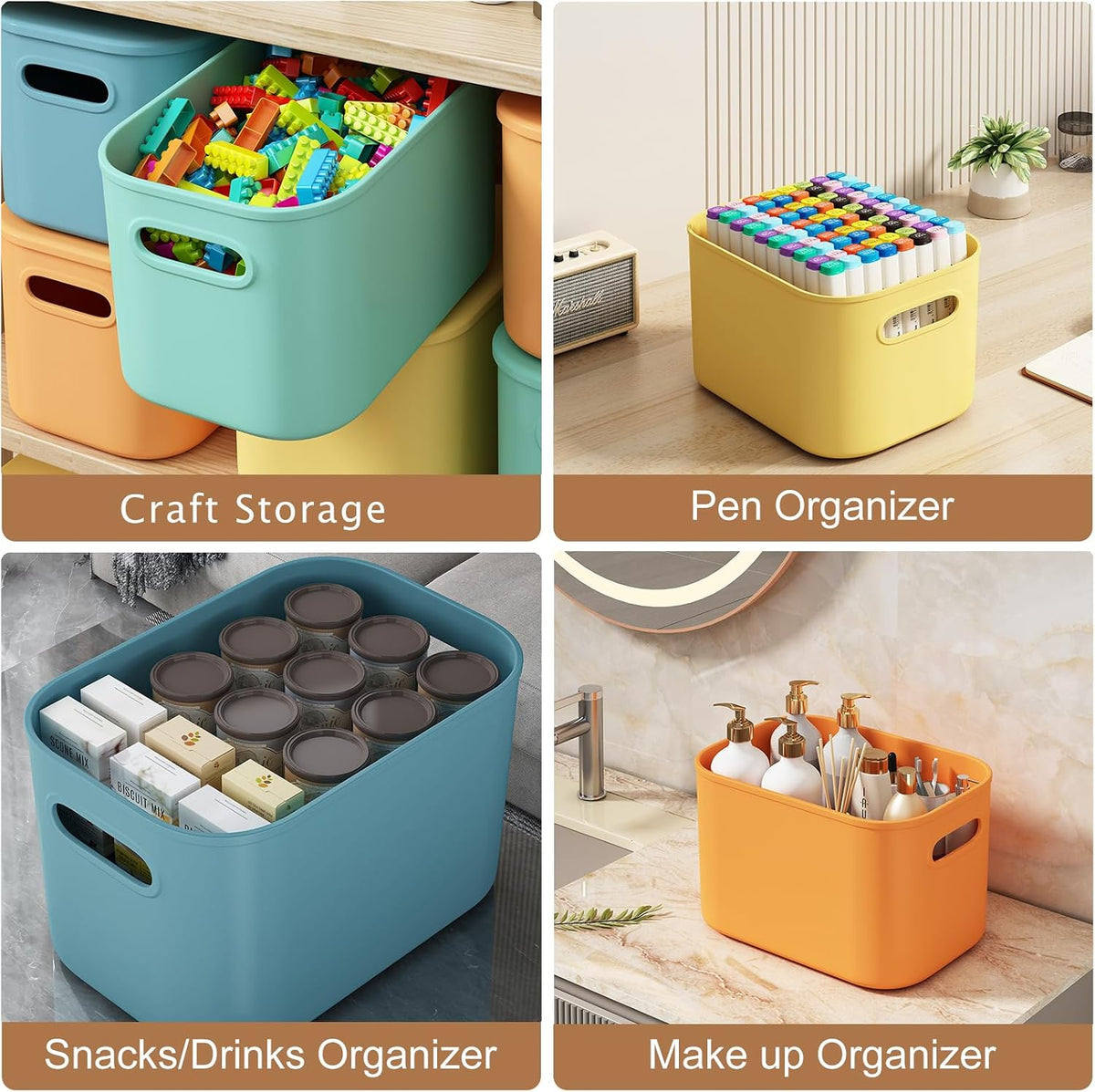 Stackable Plastic Storage Bins With Lids