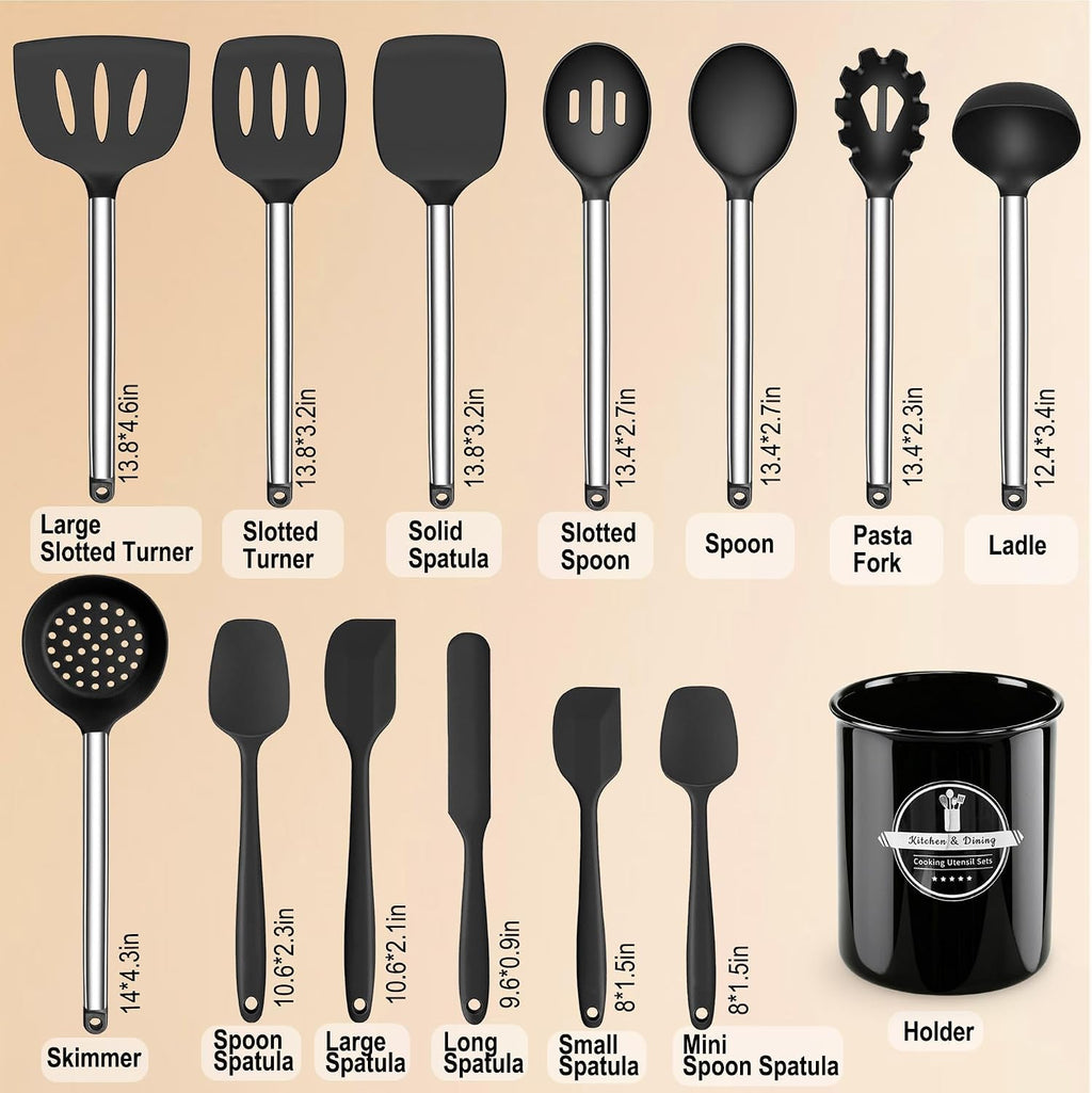 Heat‑Resistant Silicone Kitchen Utensils Set