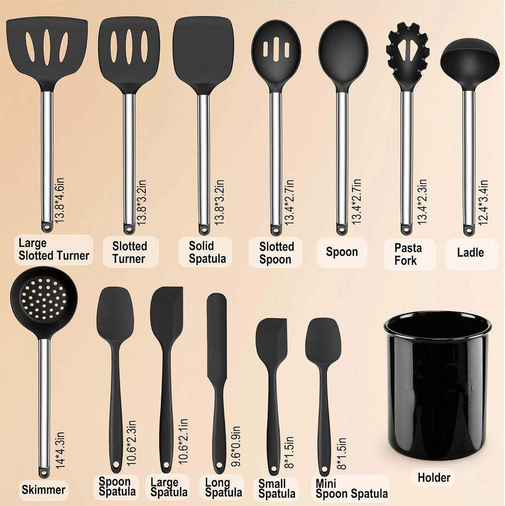 Heat‑Resistant Silicone Kitchen Utensils Set