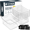 Clear Multi‑Purpose Plastic Storage Organizer Bins