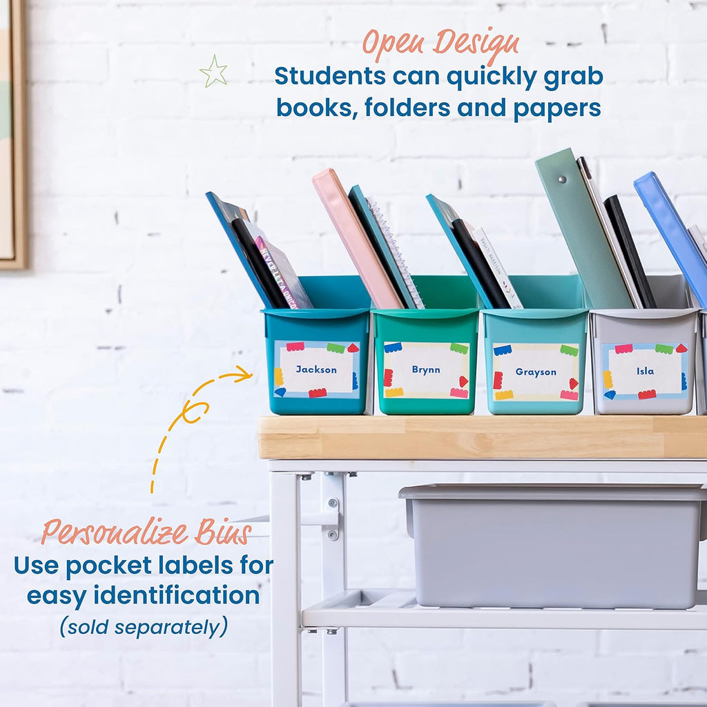 Multipurpose Plastic Book Storage Bins