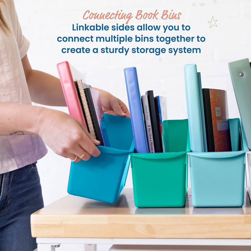 Multipurpose Plastic Book Storage Bins