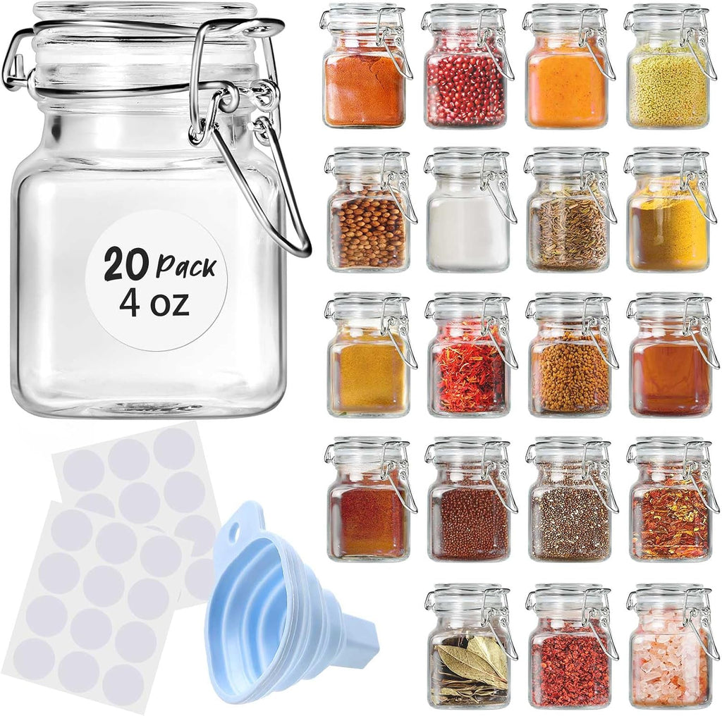 Small Glass Spice Jars Storage Containers