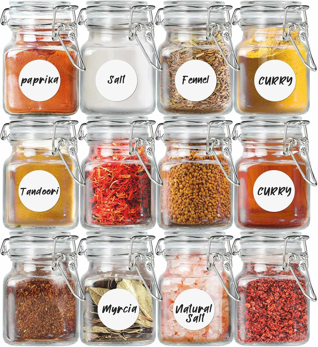 Small Glass Spice Jars Storage Containers