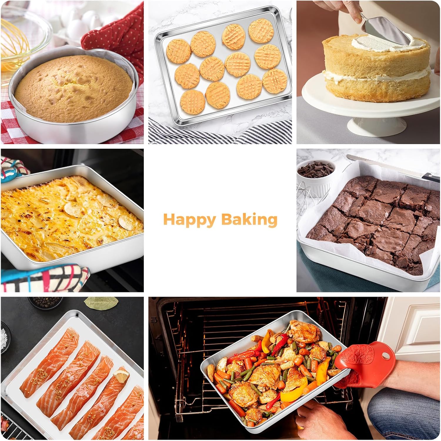 Stainless Steel Metal Bakeware Set