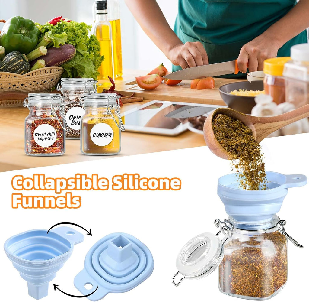 Small Glass Spice Jars Storage Containers