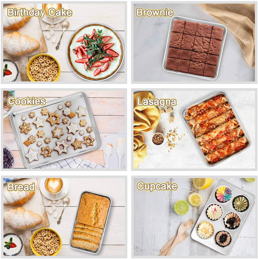 Stainless Steel Oven Bakeware Set Of Eleven