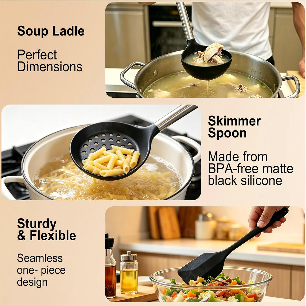 Heat‑Resistant Silicone Kitchen Utensils Set