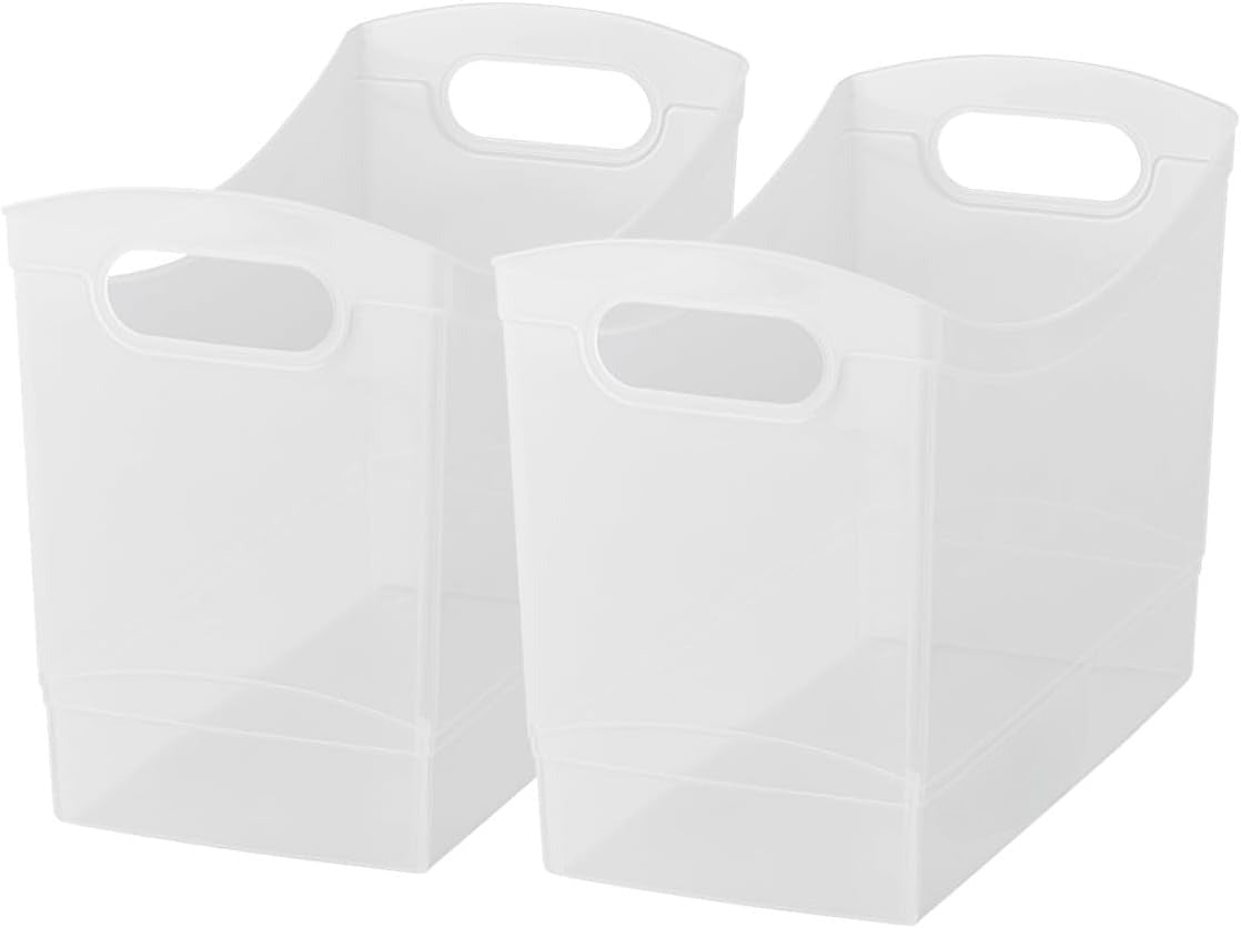 Clear Narrow Plastic Kitchen Storage Bins